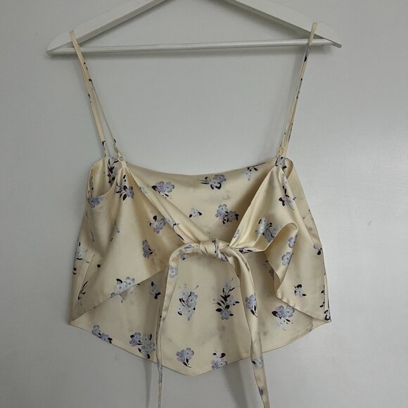 Sunday Best Tie Top - Yellow Floral Size M - Picture 2 of 2